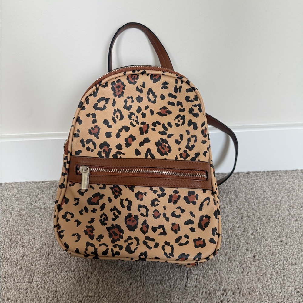 Wild Fable Tan and Brown Animal Print Backpack